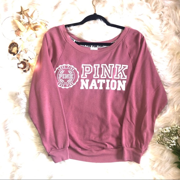 PINK Victoria's Secret Tops - PINK VS Light Pink Sweatshirt